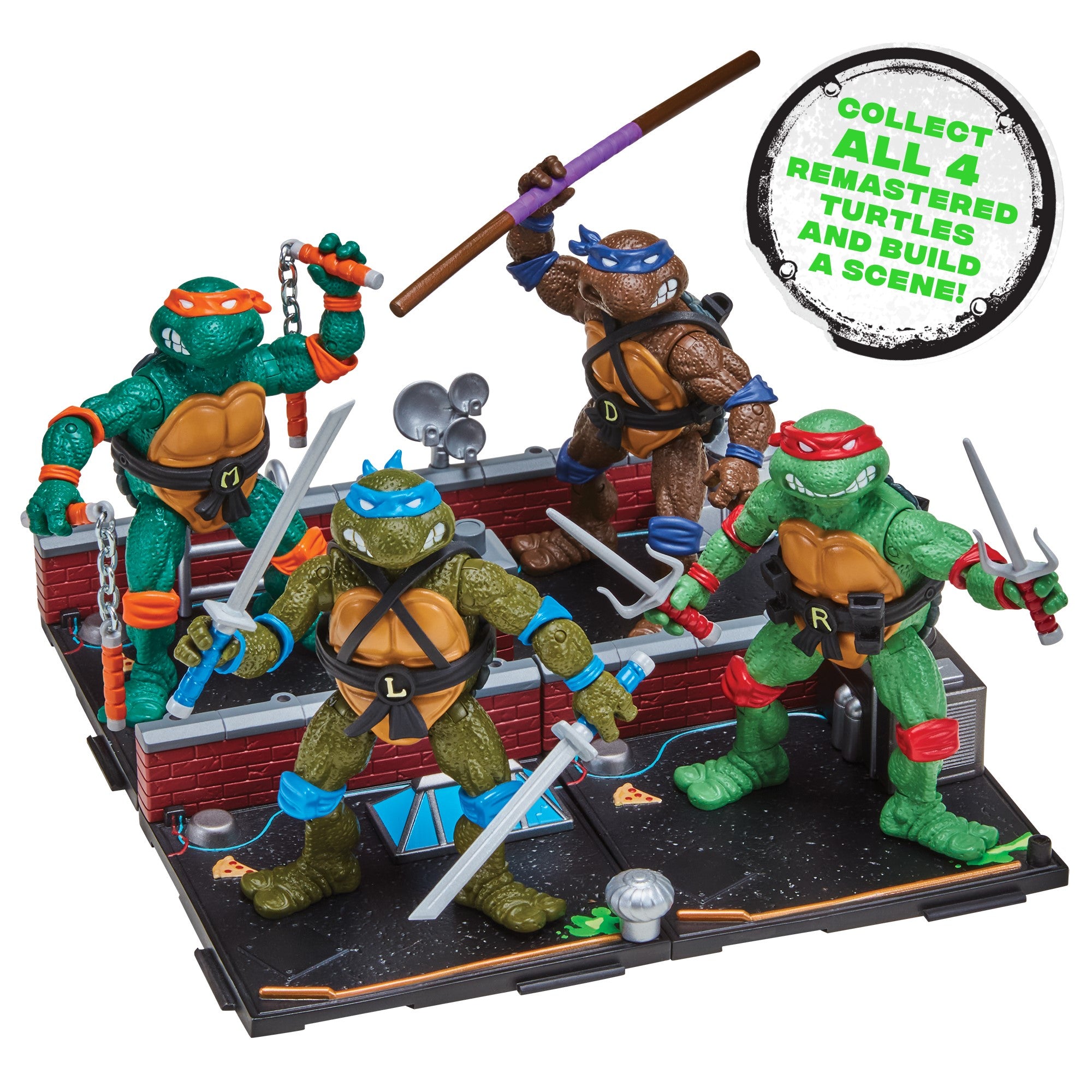 ［PDSxUnbox Industries］TMNTフィギュア　4種セット Teenage Mutant Ninja Turtles 4 Piece Action Figure Set