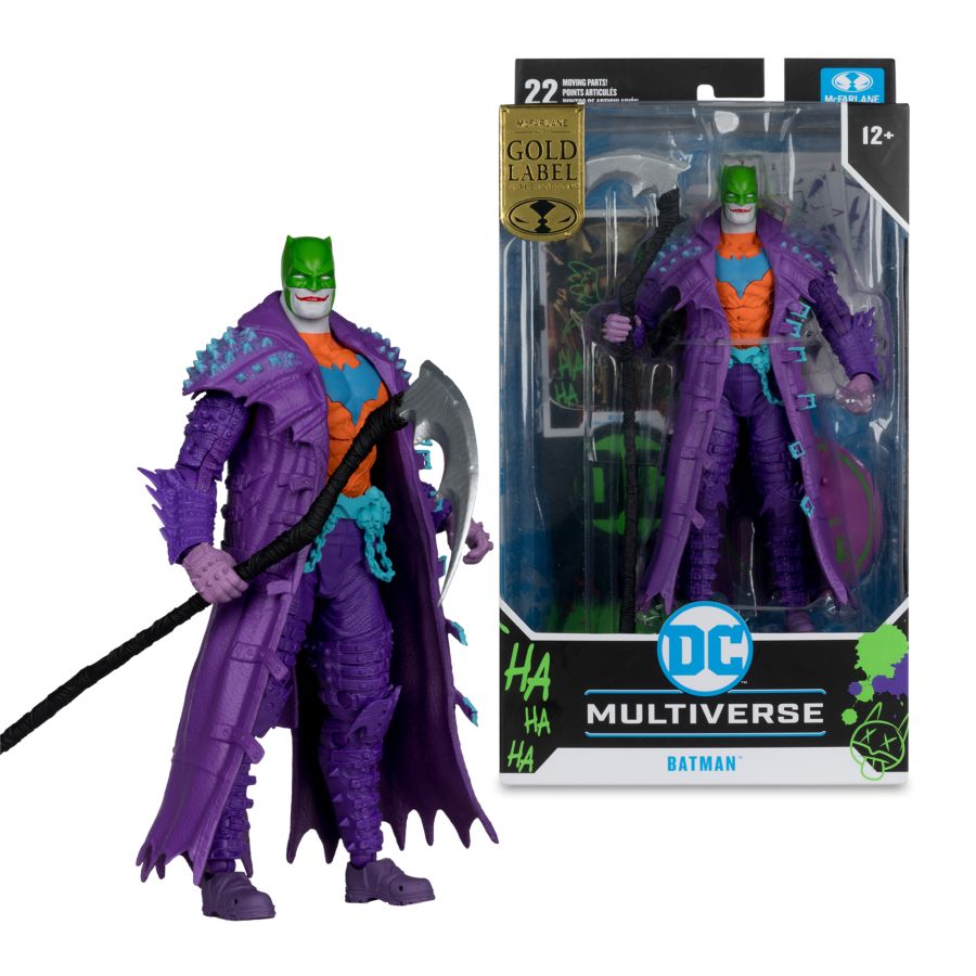 DC Multiverse Dark Nights Death Metal Batman Jokerized Gold Label