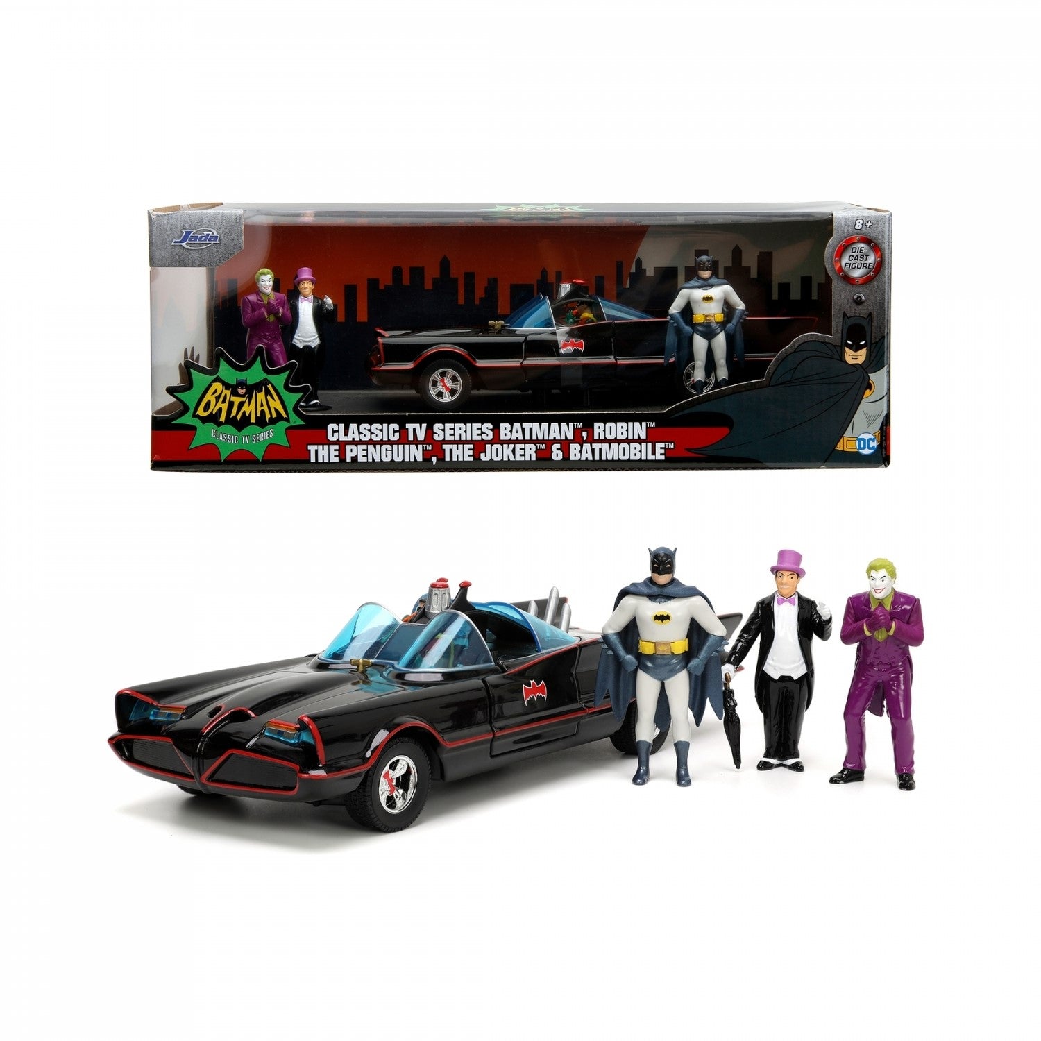 Classic TV Series Diecast 1966 Batmobile 1:24 Batman Robin Joker