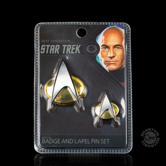 Star Trek Next Generation TNG Communicator Badge and Pin Set - Quantum Mechanix