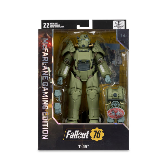 Fallout 76 – T-45 Military Armor Gaming Edition PLATINUM - McFarlane Toys