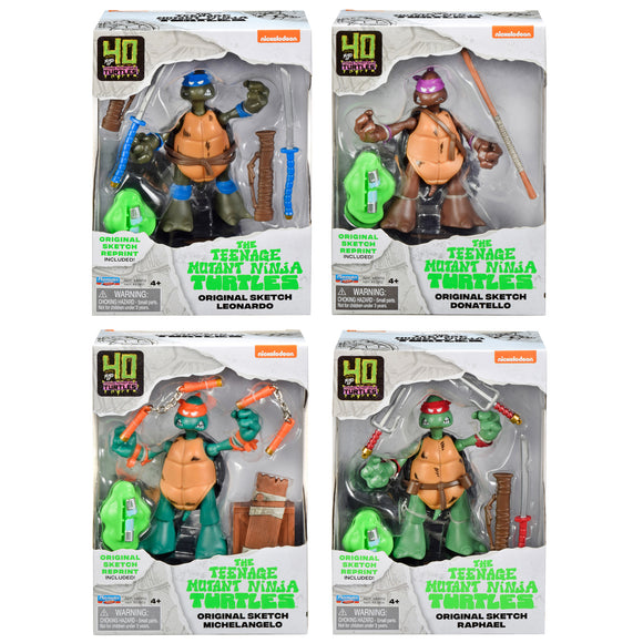Teenage Mutant Ninja Turtles TMNT 40th Anniversary Original Sketch 4-Pack Bundle