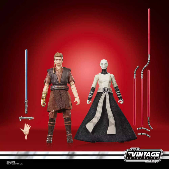 Star Wars Vintage Collection 3.75" Clone Wars Anakin Skywalker & Asajj Ventress