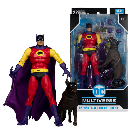 DC Multiverse Silver Age Batman & Ace the Bat-Hound PLATINUM - McFarlane Toys