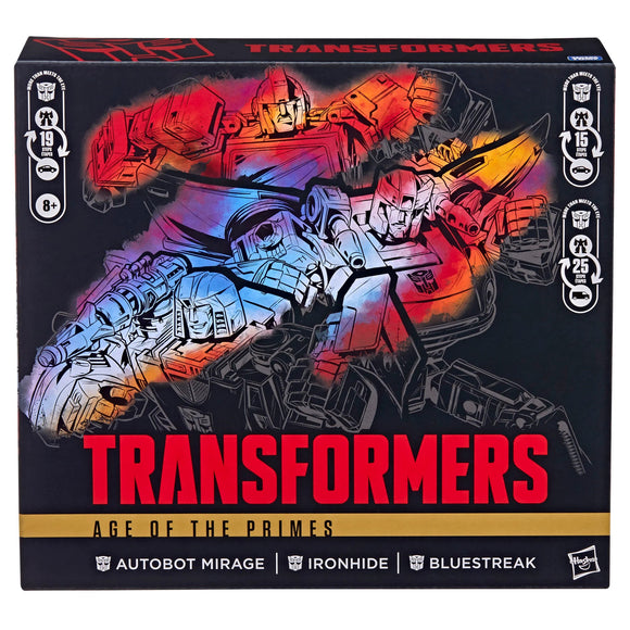 Transformers Age of the Primes Autobot Mirage Ironhide and Bluestreak