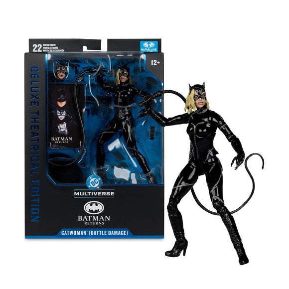 DC Multiverse Deluxe Theatrical Edition Catwoman Battle Damaged Batman Returns