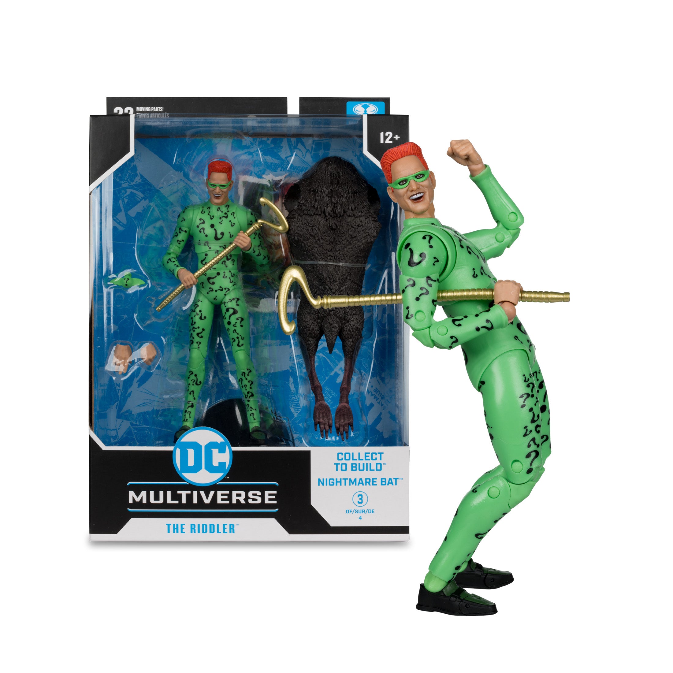 Bat Fam Riddler DC Multiverse Batman Forever Movie The Riddler BAF Giant Bat - McFarla ...