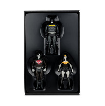 DC Direct Super Powers 2024 Superman Batman Wonder Woman 3 Pack B&W Gold Accents - 0