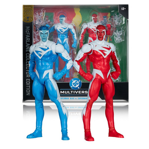 DC Multiverse Collector Edition Superman Blue vs Superman Red - McFarlane Toys