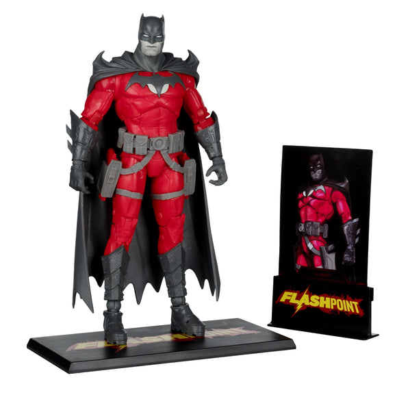 DC Multiverse Flashpoint Batman Black & White Accent Gold Label - McFarlane