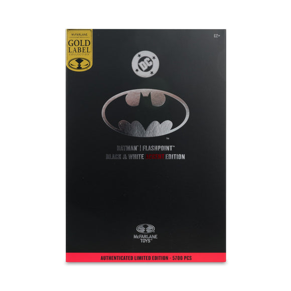 DC Multiverse Flashpoint Batman Black & White Accent Gold Label - McFarlane