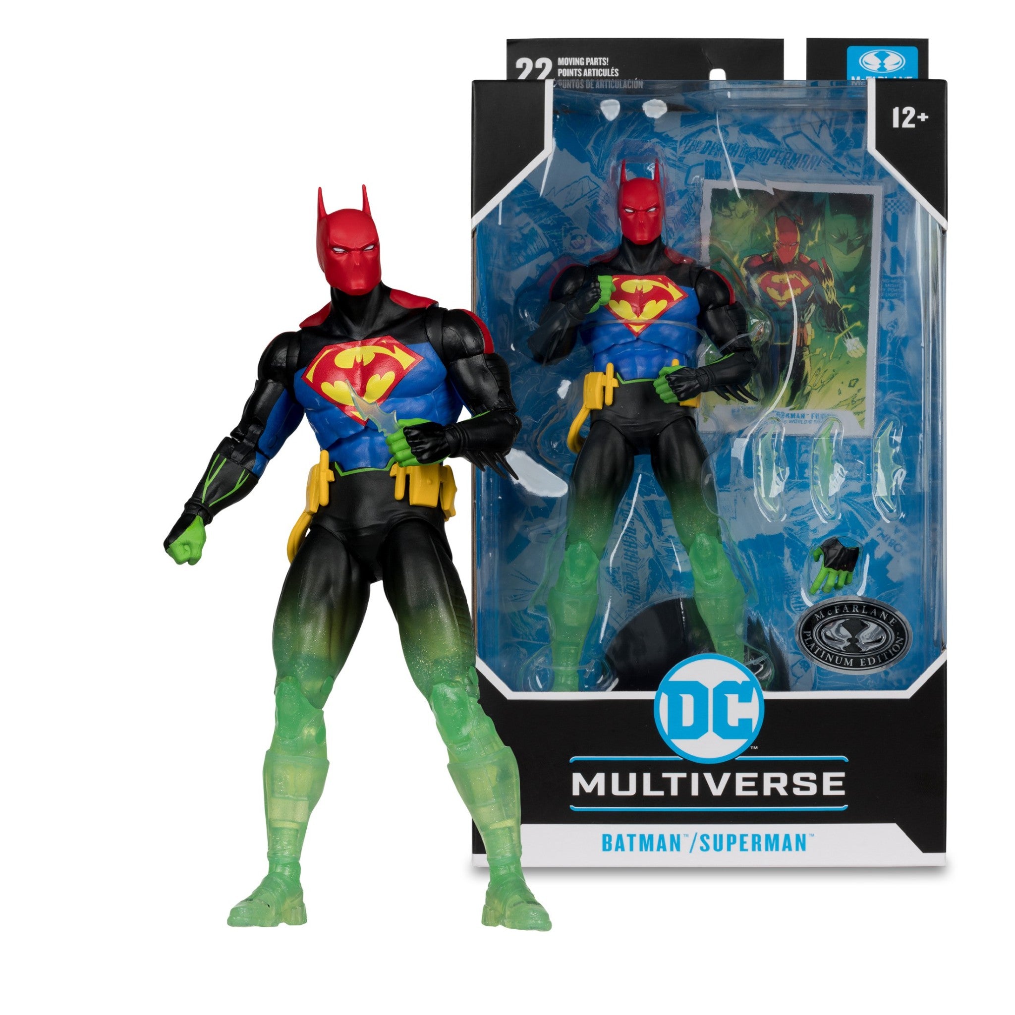 DC Multiverse Batman Superman Fusion World's Finest PLATINUM - McFarlane Toys
