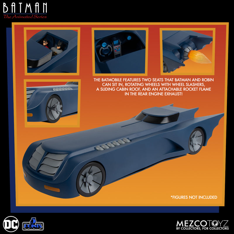 Batman The Animated Series 5 Points Batmobile - Mezco Toys - 0