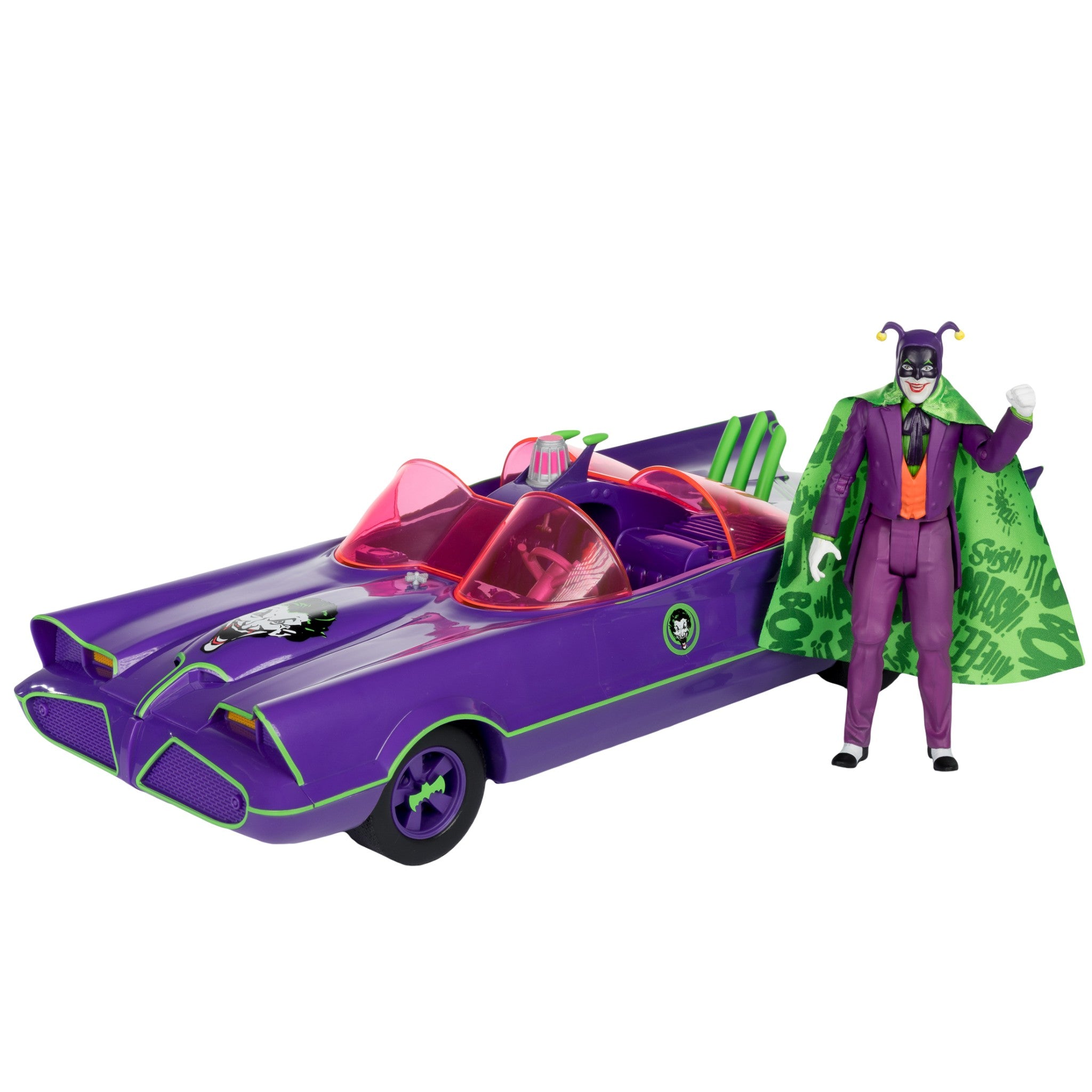 DC Retro Batman 1966 Batmobile & Joker 6" Scale Gold Label - McFarlane Toys - 0