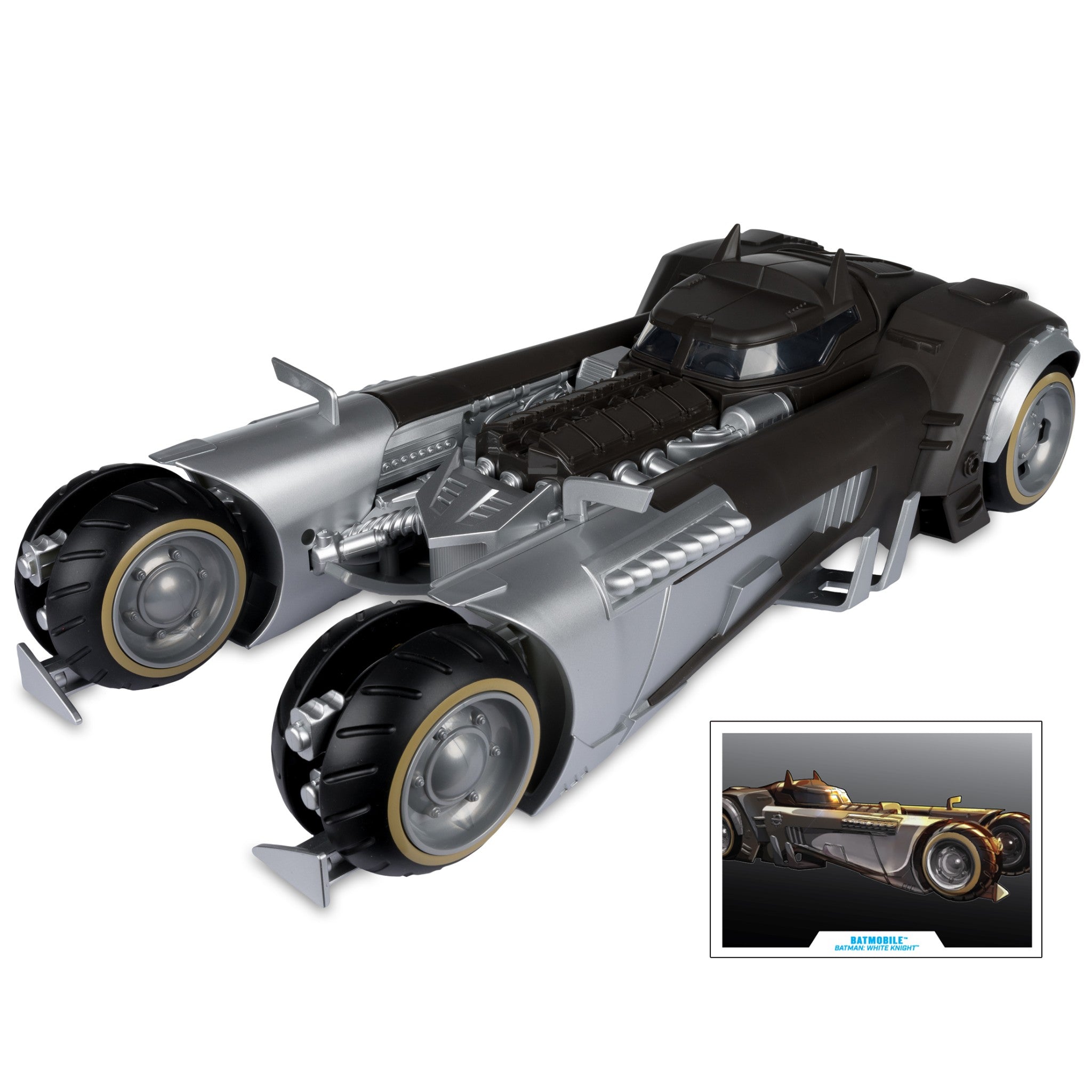 DC Multiverse Batman White Knight Batmobile Gold Label - McFarlane Toys - 0