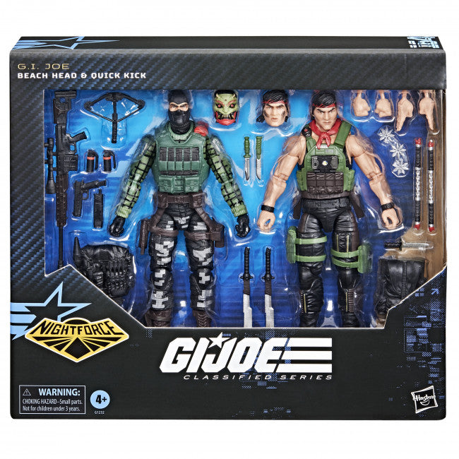 G.I. Joe Classified Series 6" Figure #164 Night Force Beach Head & Quick Kick