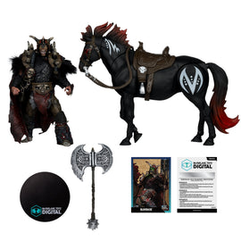 Spawn The Dark Ages 7" Bloodaxe with Horse 2 Pack - McFarlane Toys Digital - 0