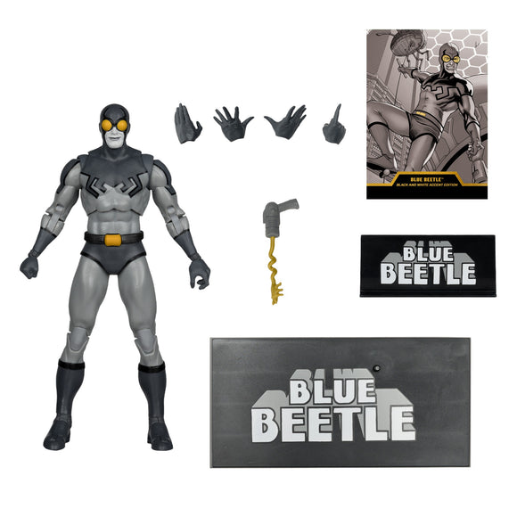 DC Multiverse Blue Beetle Black & White Accent Edition Gold Label - McFarlane