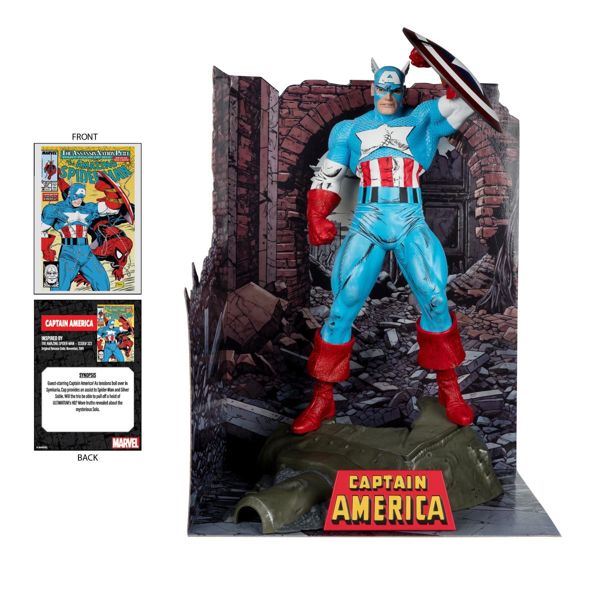 Marvel Captain America 1:6 Scale Posed Amazing Spider-Man #323 - McFarlane Toys