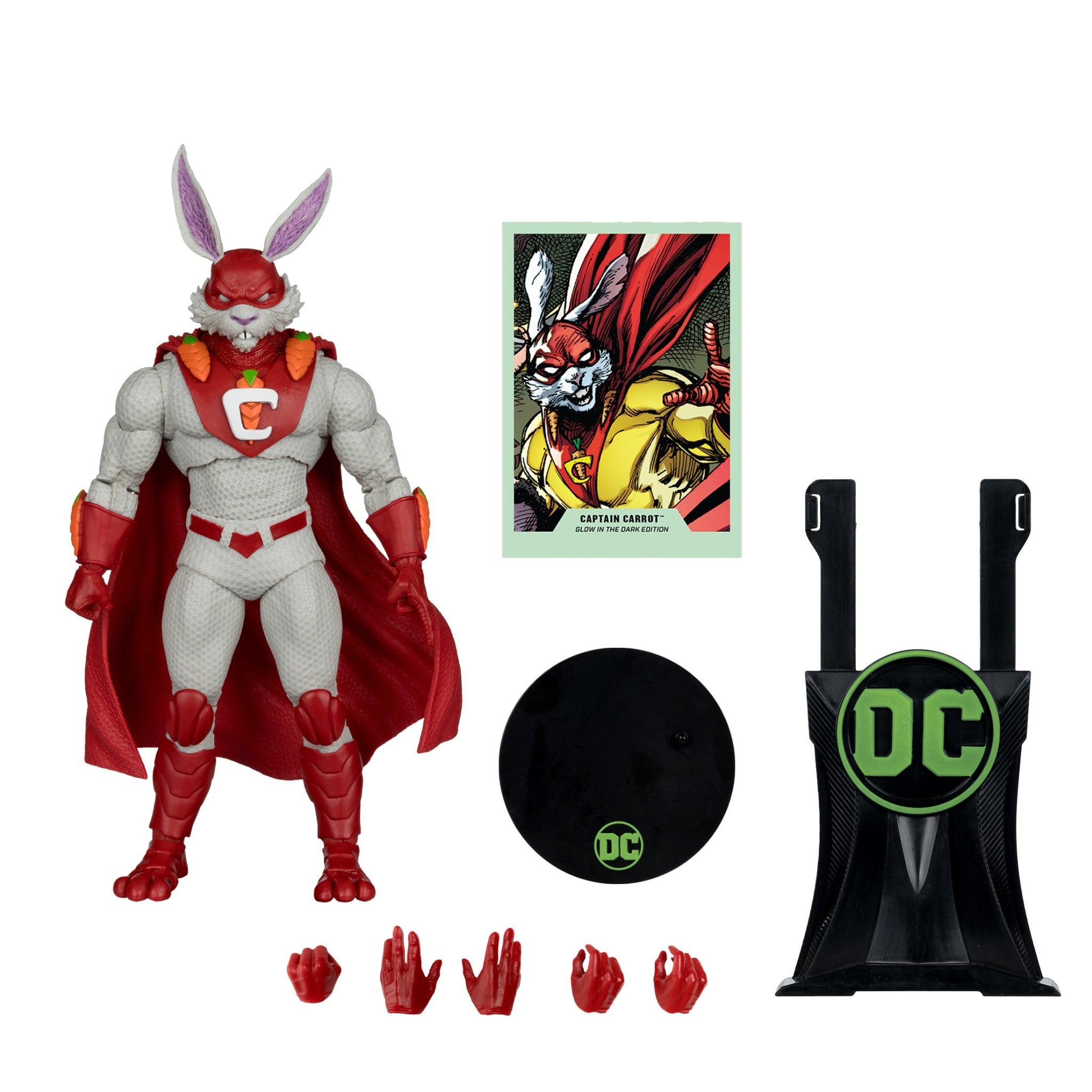 DC Multiverse Justice League Captain Carrot Glow in the Dark Gold Label