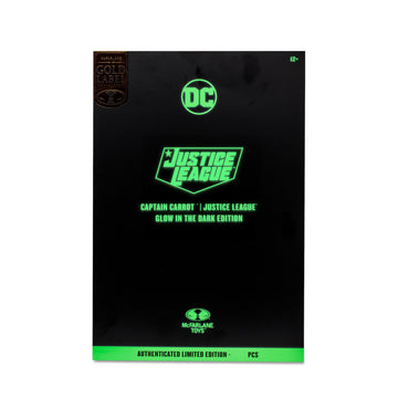 DC Multiverse Justice League Captain Carrot Glow in the Dark Gold Label