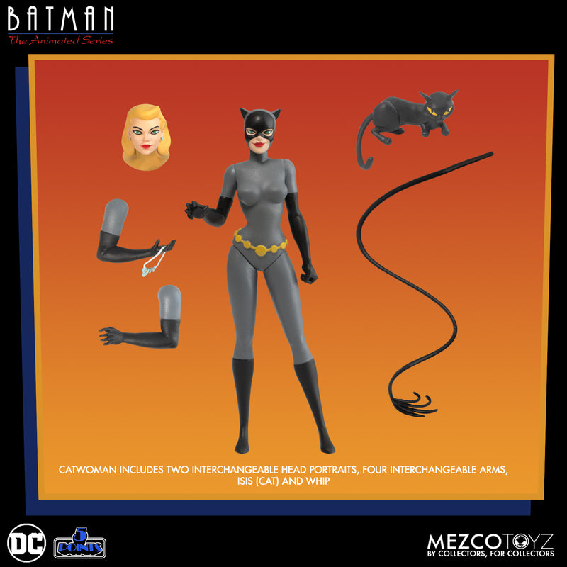 Batman The Animated Series 5 Points Catwoman 3.75" Figure - Mezco Toys - 0