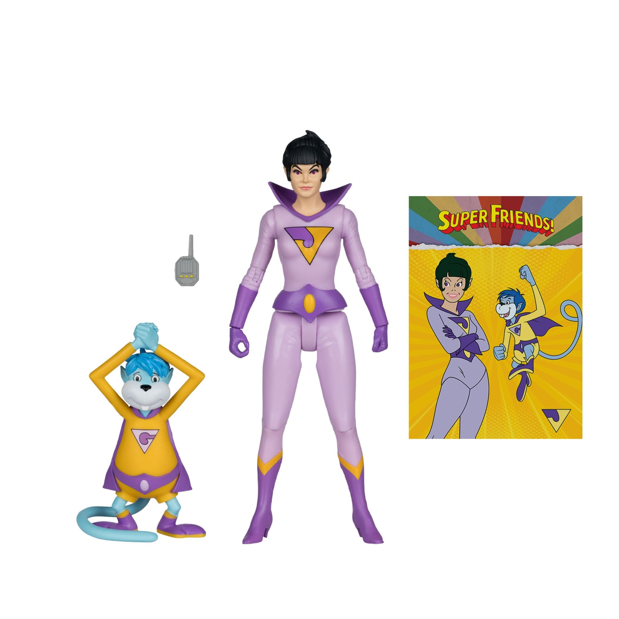 DC Retro Super Friends Jayna & Gleek 6" Figure PLATINUM - McFarlane Toys - 0