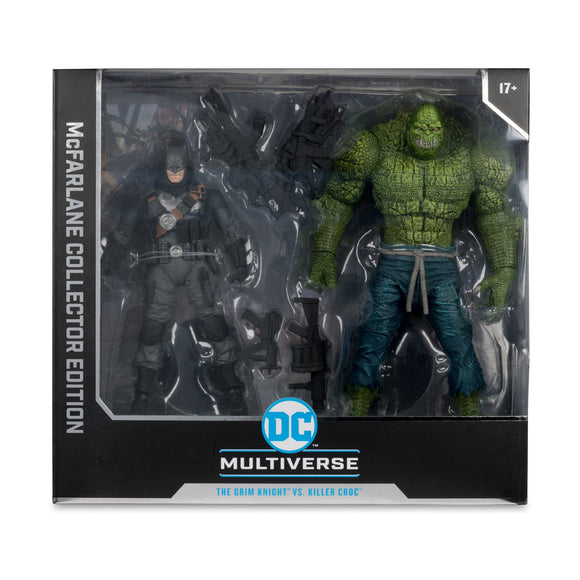 DC Multiverse Collector Edition Grim Knight vs Killer Croc 2 Pack - McFarlane