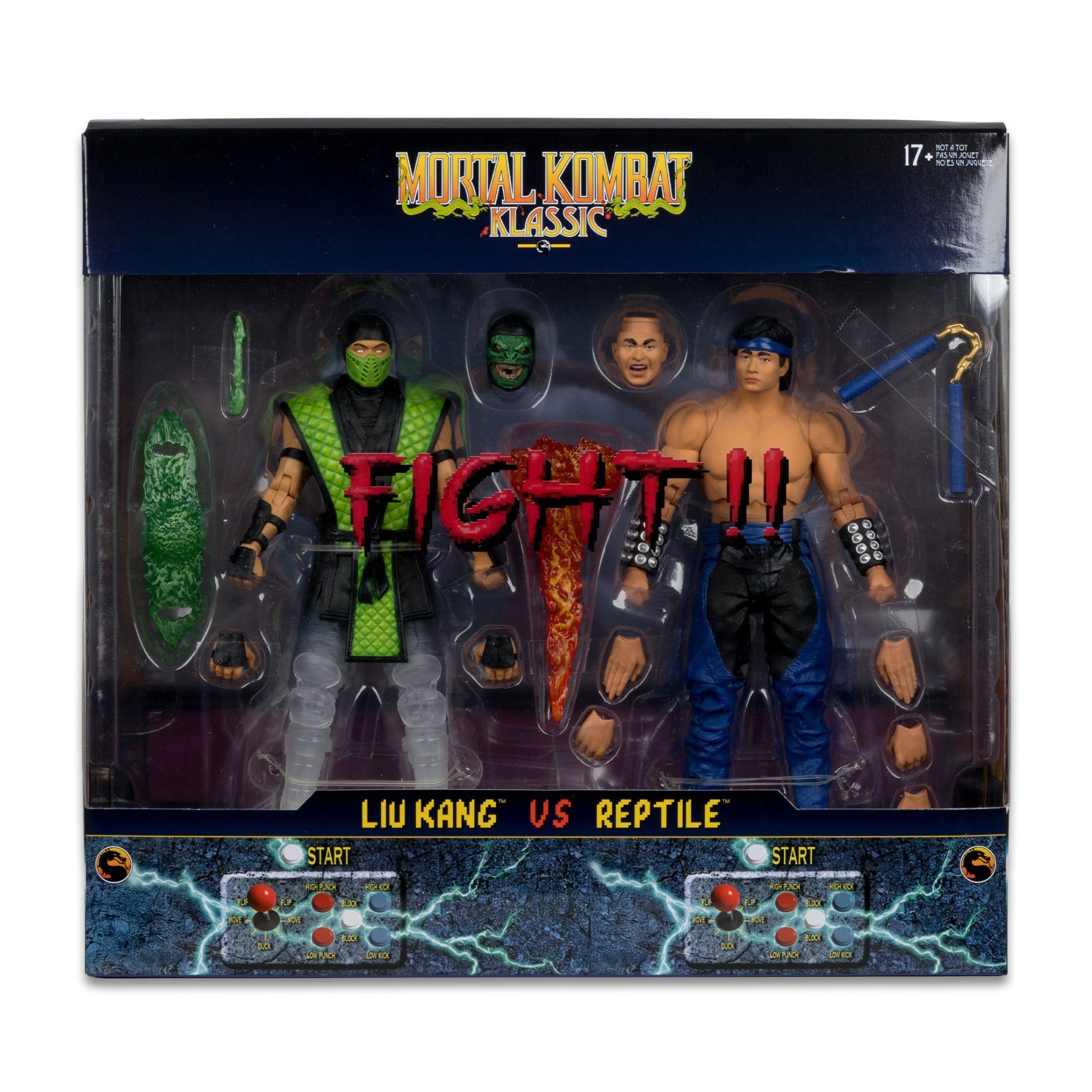 Mortal Kombat Klassic Liu Kang vs Reptile Deluxe 2 Pack 7" Figures - McFarlane