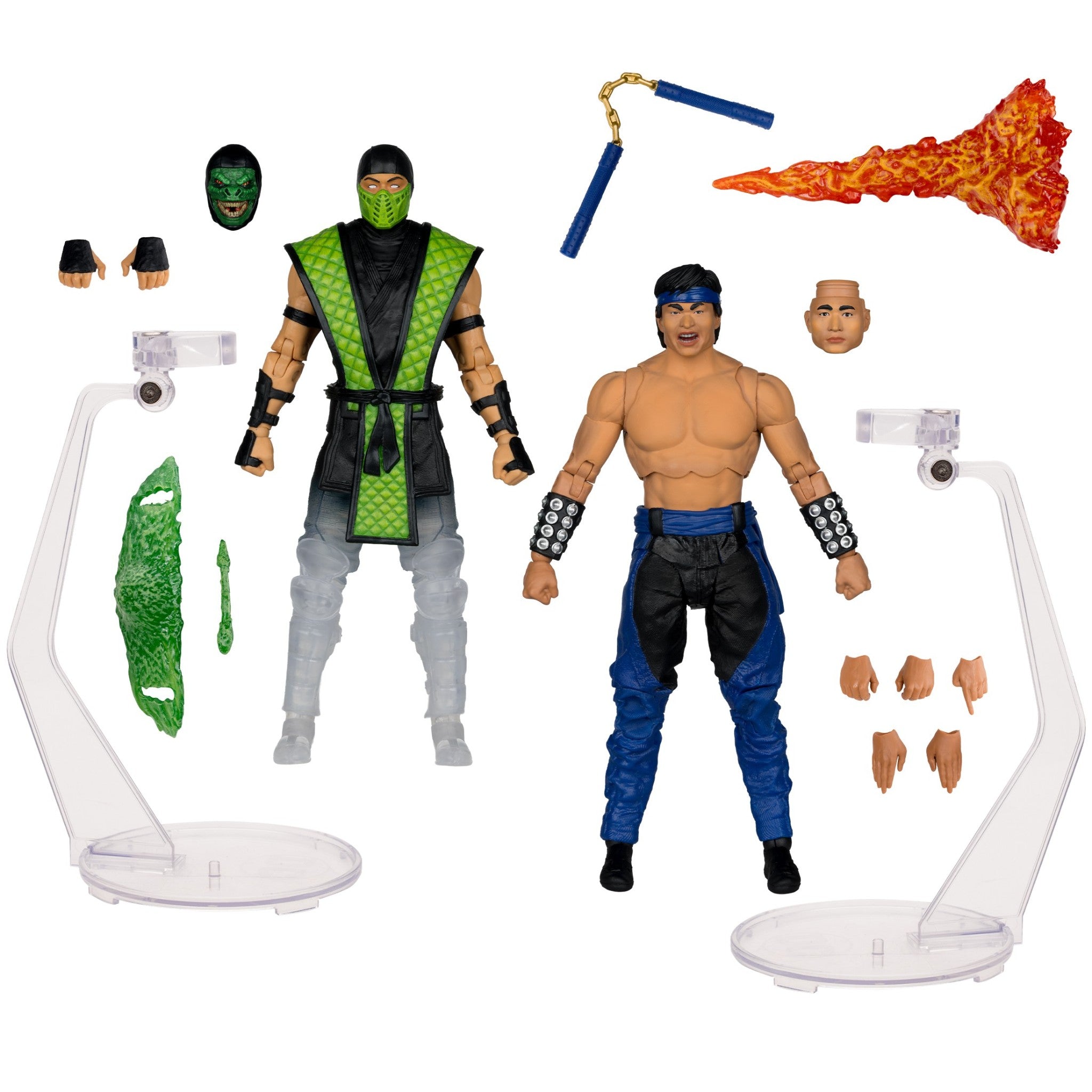 Mortal Kombat Klassic Liu Kang vs Reptile Deluxe 2 Pack 7" Figures - McFarlane - 0