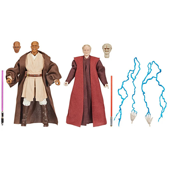 Star Wars Black Series 6" Revenge of the Sith Mace Windu & Darth Sidious