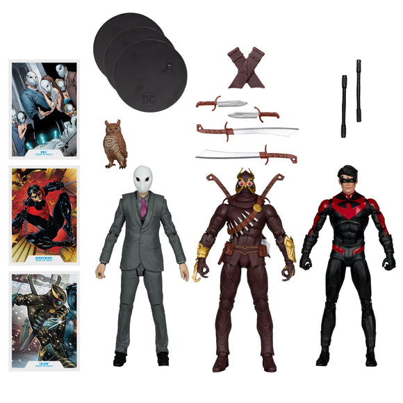 DC Multiverse Batman Court of the Owls Nightwing vs Talon & Owl Gold Label