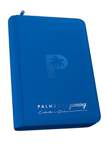 Palms Off Gaming Collector's Series 4 Pocket Zip Trading Card Binder - BLUE