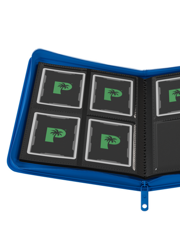 Palms Off Gaming Collector's Series 4 Pocket Zip Trading Card Binder - BLUE - 0