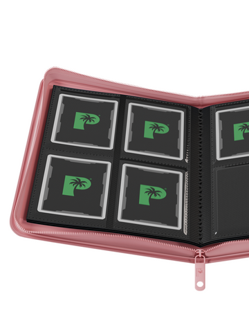 Palms Off Gaming Collector's Series 4 Pocket Zip Trading Card Binder - PINK - 0
