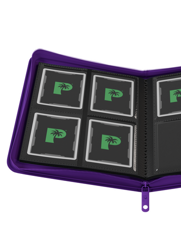 Palms Off Gaming Collector's Series 4 Pocket Zip Trading Card Binder - PURPLE - 0