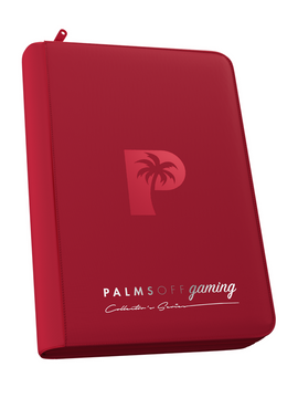 Palms Off Gaming Collector's Series 4 Pocket Zip Trading Card Binder - RED