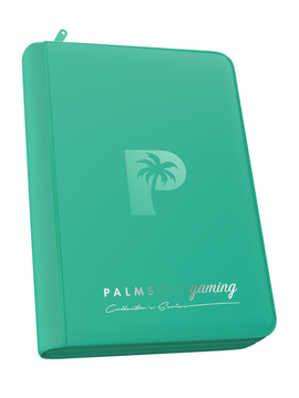 Palms Off Gaming Collector's Series 4 Pocket Zip Trading Card Binder - TURQUOISE