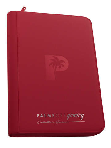 Palms Off Gaming Collector's Series 9 Pocket Zip Trading Card Binder - RED