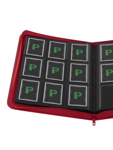 Palms Off Gaming Collector's Series 9 Pocket Zip Trading Card Binder - RED - 0