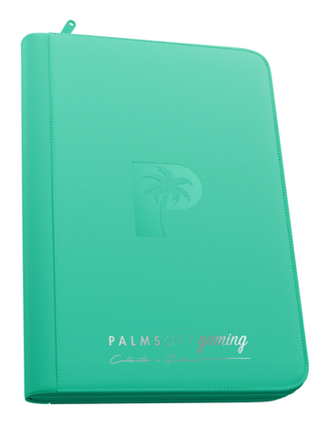 Palms Off Gaming Collector's Series 9 Pocket Zip Trading Card Binder - TURQUOISE