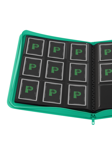 Palms Off Gaming Collector's Series 9 Pocket Zip Trading Card Binder - TURQUOISE - 0
