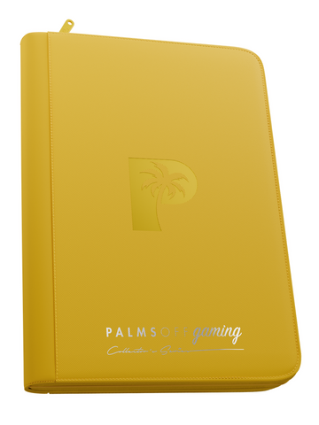 Palms Off Gaming Collector's Series 9 Pocket Zip Trading Card Binder - YELLOW