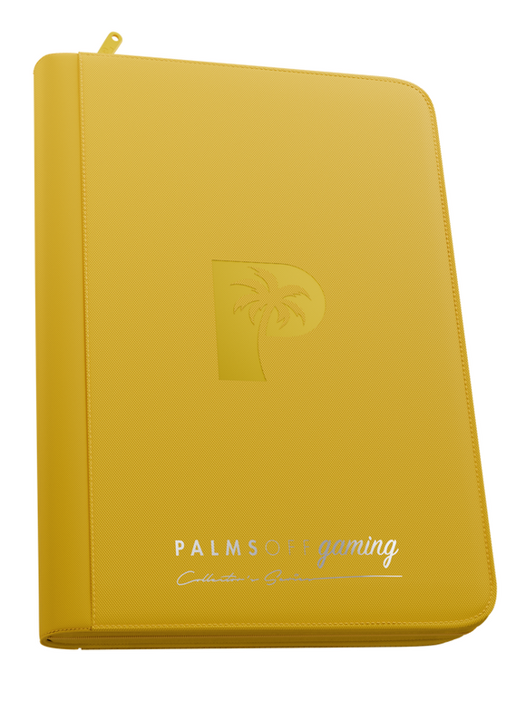 Palms Off Gaming Collector's Series 9 Pocket Zip Trading Card Binder - YELLOW
