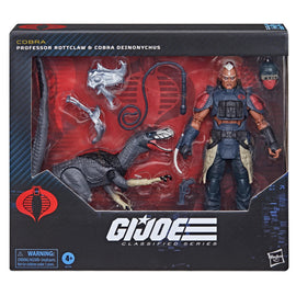 GI Joe Classified Series 6" Figure #196 Professor Rottclaw & Cobra Deinonychus