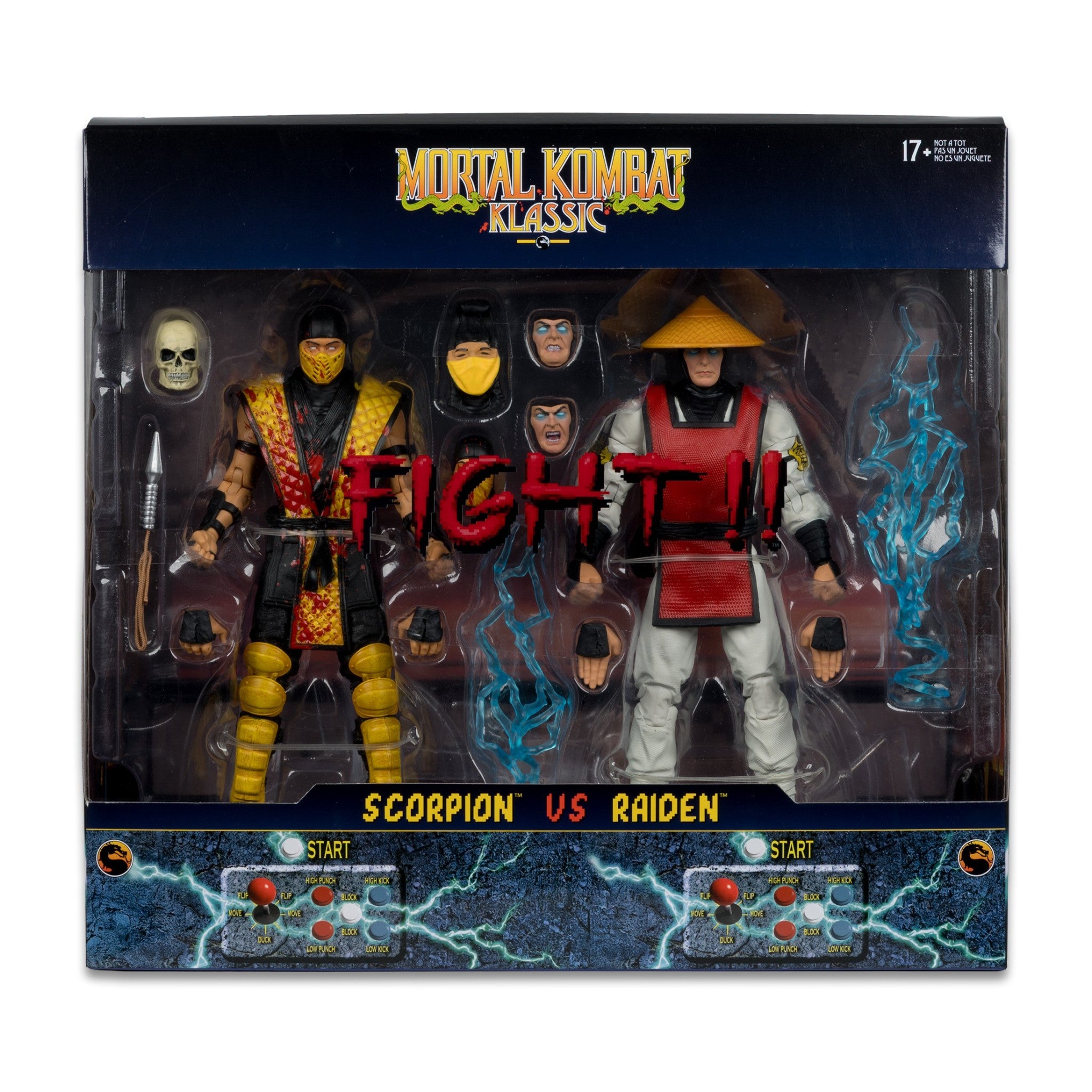 Mortal Kombat Klassic Scorpion vs Raiden Deluxe 2 Pack 7" Figures - McFarlane