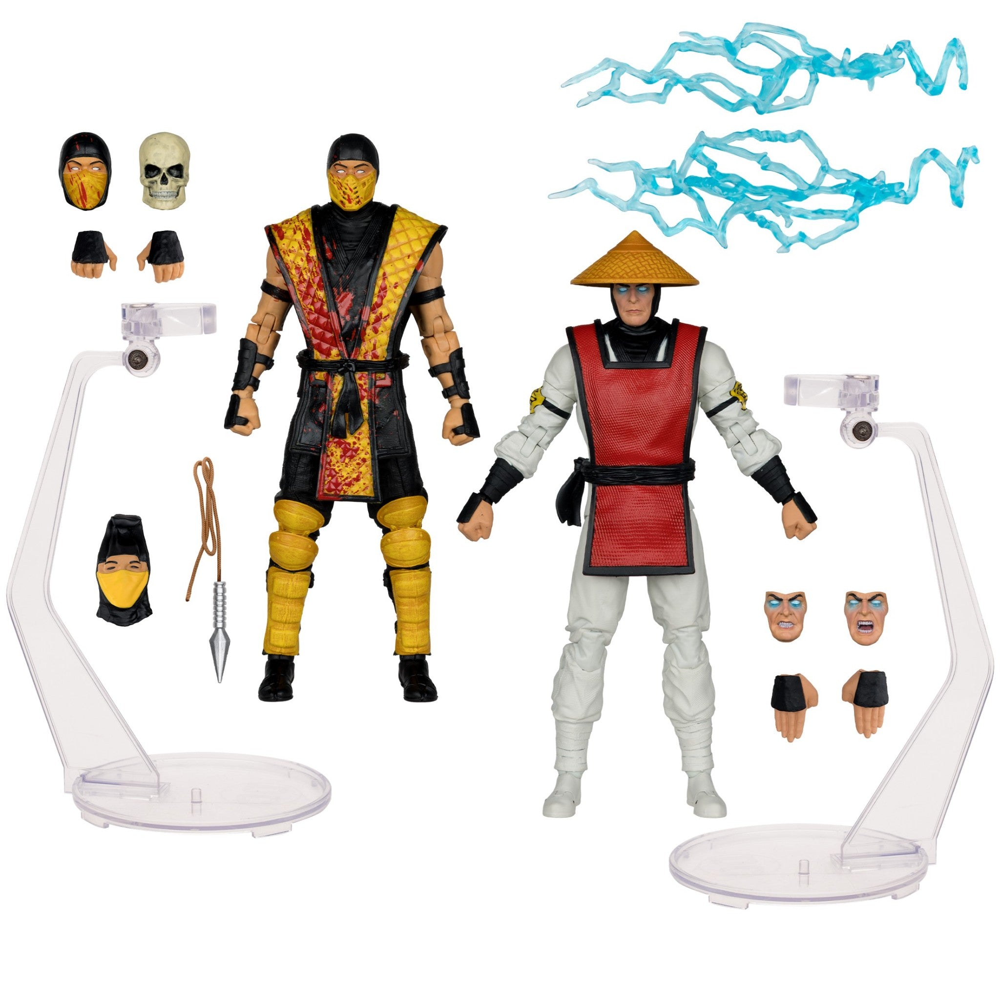 Mortal Kombat Klassic Scorpion vs Raiden Deluxe 2 Pack 7" Figures - McFarlane - 0
