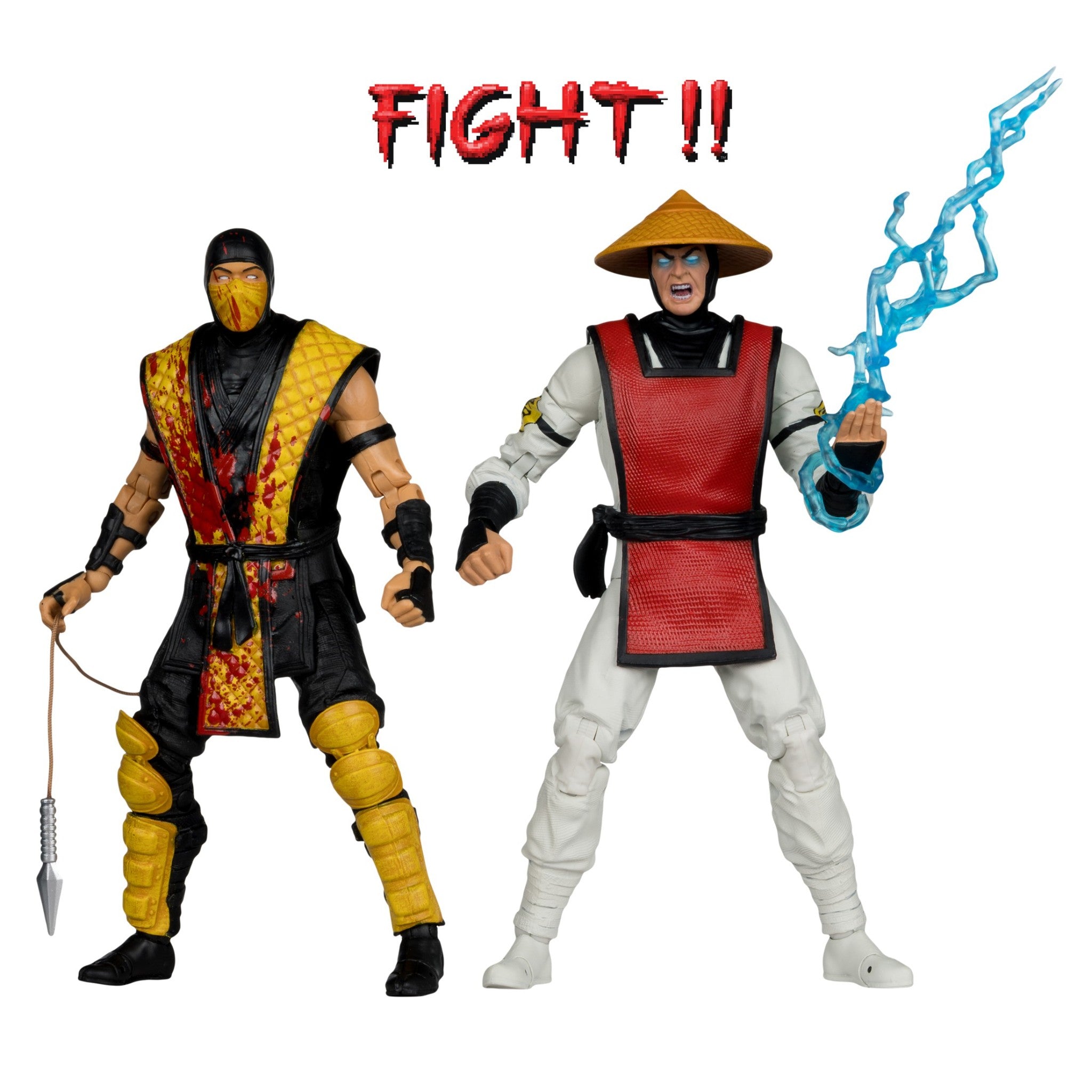 Mortal Kombat Klassic Scorpion vs Raiden Deluxe 2 Pack 7" Figures - McFarlane