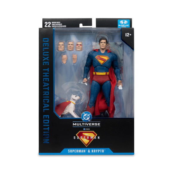 DC Multiverse Superman Legacy Deluxe Theatrical Superman & Krypto McFarlane