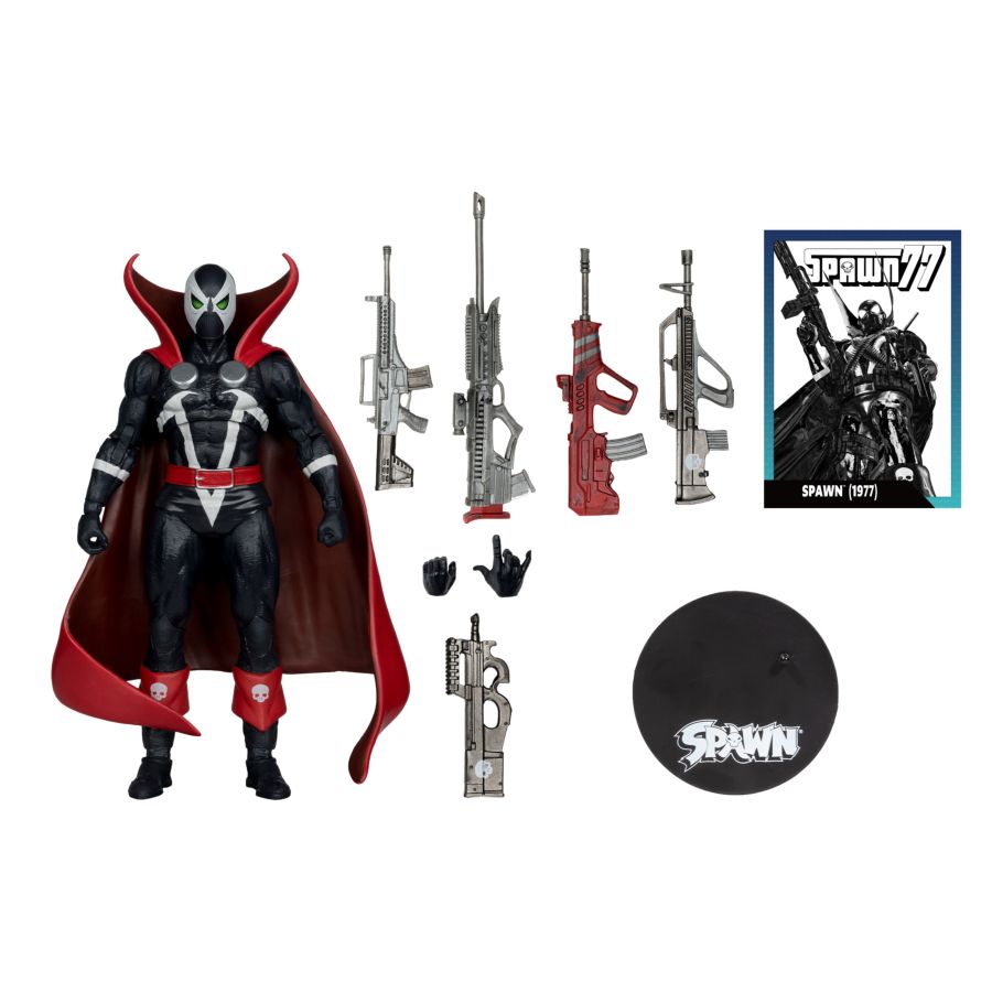 Spawn 1977 Variant Black & Red 7" Action Figure with Comic PLATINUM - McFarlane - 0